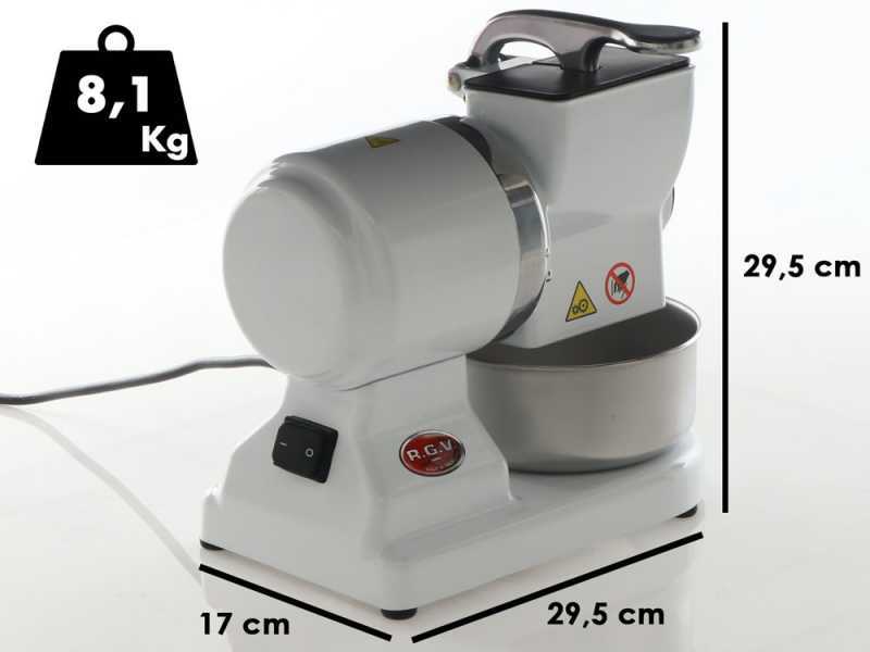 RGV Robusta White - Rallador El&eacute;ctrico de Mesa  en aluminio - 450 W