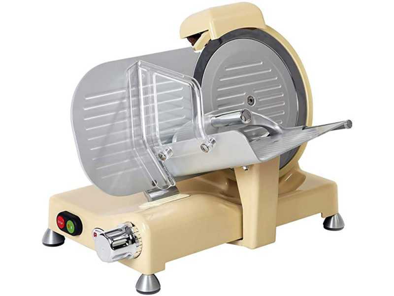 RGV Vintage 250 Ivory -Cortadora de fiambre con cuchilla templada 250 mm - 140 W