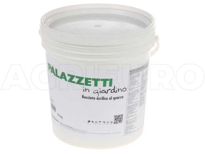 Pintura de cuarzo blanca Palazzetti - Barbacoas y cocinas de exterior en cemento