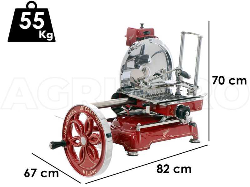 BERKEL B114 - Cortadora de fiambre de volante - Cuchilla de acero al cromo de 320 mm - Roja