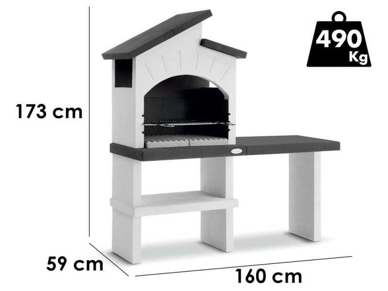 Palazzetti Ravello - Barbacoa de obra de le&ntilde;a y carb&oacute;n
