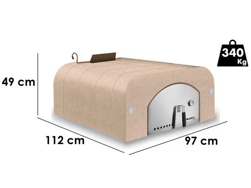Palazzetti Easy Large - Horno de le&ntilde;a de exterior - Con c&aacute;mara 77x96 - Capacidad de cocci&oacute;n 6 pizzas