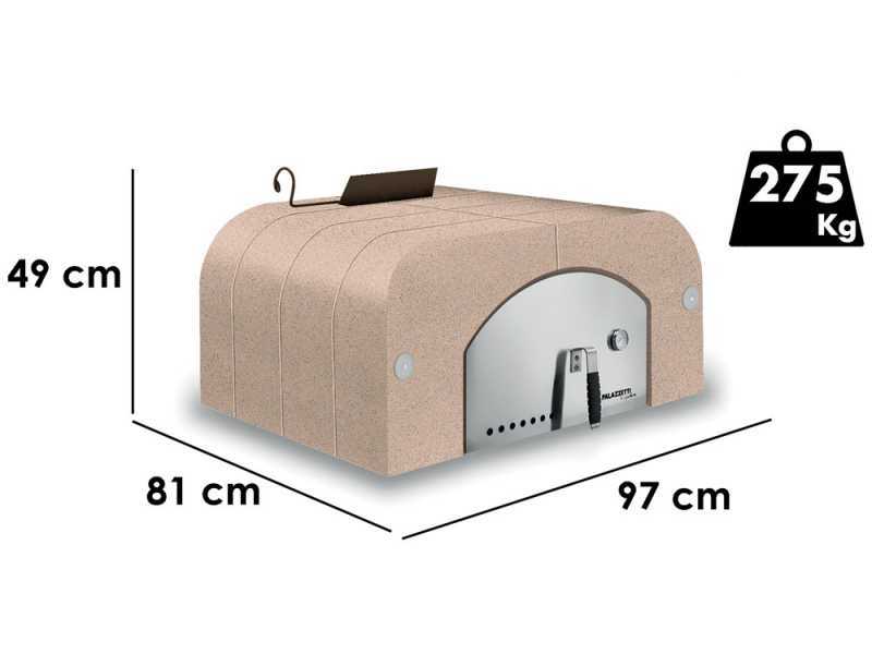  Palazzetti Easy Medium - Horno de le&ntilde;a de exterior - Con c&aacute;mara 77x65 - Capacidad de cocci&oacute;n 4 pizzas