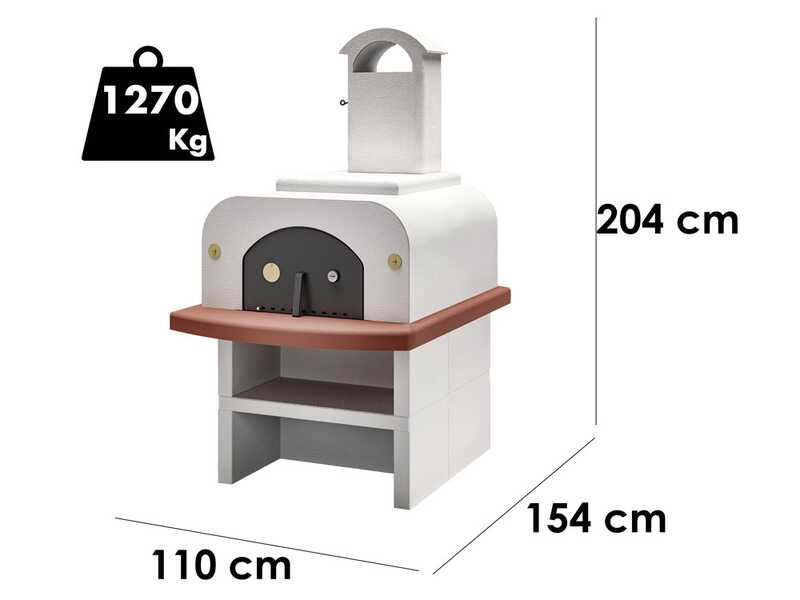 Palazzetti Easy Large con base - Horno de le&ntilde;a de exterior - Con c&aacute;mara 77x96 cm