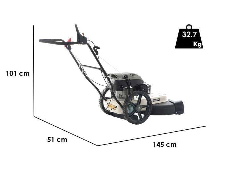 BlackStone WGT 56-173 - Desbrozadora de ruedas de gasolina 4 tiempos de empuje