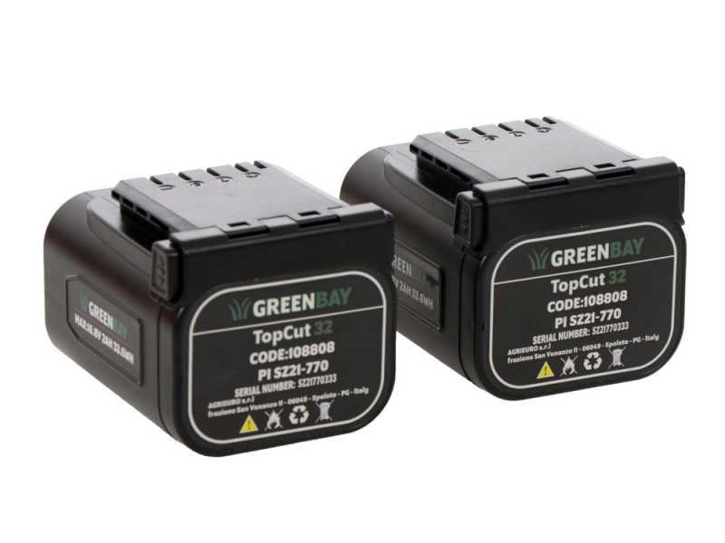 Tijeras de poda de bater&iacute;a GreenBay TopCut 32 - 2 bater&iacute;as de 16.8 V - 2 Ah