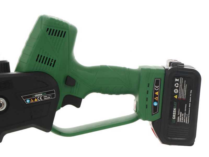 GreenBay TopSaw 8 - Podadora de bater&iacute;a - 2 bater&iacute;as de 21 V - 4 Ah