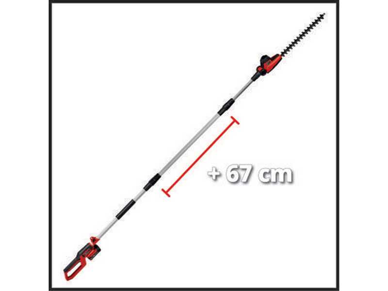 Einhell GC-HH 18/45 Li T - Cortasetos de bater&iacute;a con p&eacute;rtiga telesc&oacute;pica 18V 2.5Ah