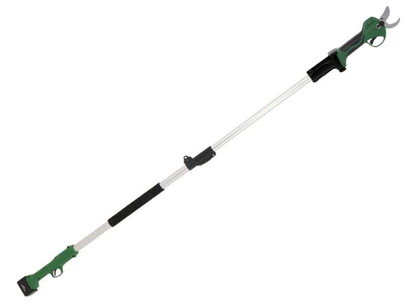 Tijeras de poda de bater&iacute;a con barra alargadora GreenBay TopCut 32 - 2x 16.8 V - 2 Ah - 150/210 cm - Di&aacute;metro de corte 32 mm
