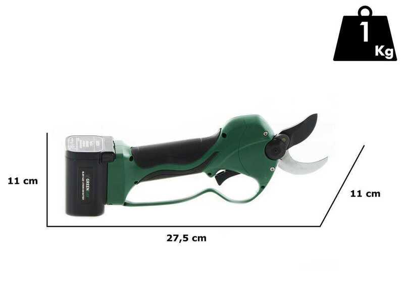 Tijeras de poda de bater&iacute;a con barra alargadora GreenBay TopCut 32 - 2x 16.8 V - 2 Ah - 150/210 cm - Di&aacute;metro de corte 32 mm