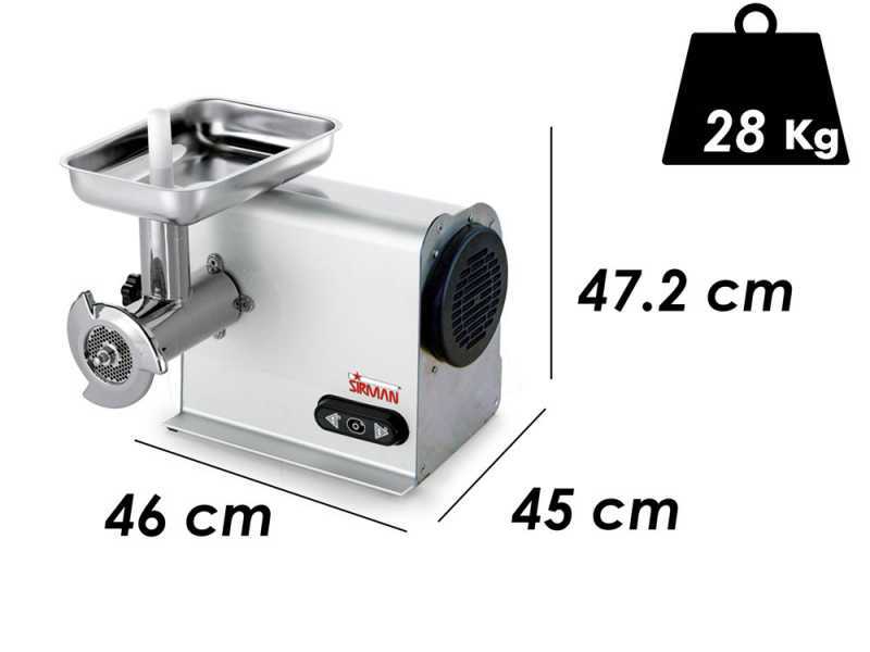 Sirman TC 12 Dakota FX - Picadora de carne el&eacute;ctrica - En Aluminio y acero Inox - 1100W