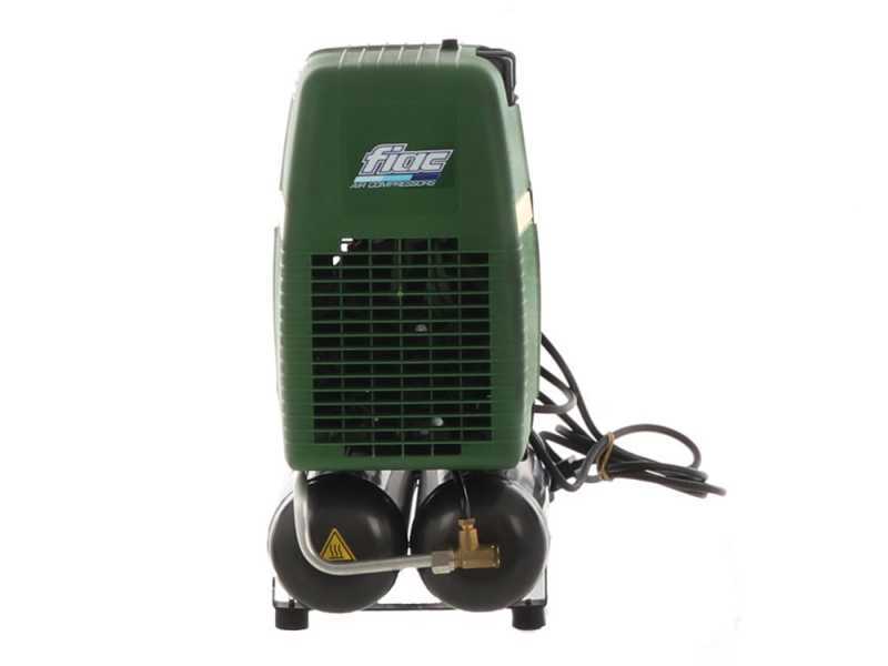 FIAC ECU 201 - Compresor de aire el&eacute;ctrico port&aacute;til monof&aacute;sico, sin aceite - Motor 1.5 HP - 6 L