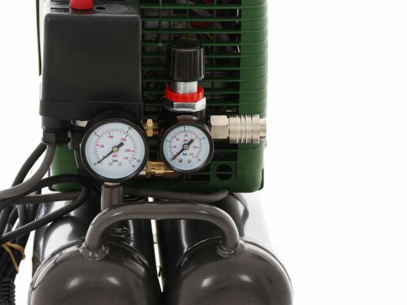 FIAC ECU 201 - Compresor de aire el&eacute;ctrico port&aacute;til monof&aacute;sico, sin aceite - Motor 1.5 HP - 6 L