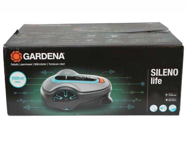 Robot cortac&eacute;sped Gardena SILENO life 1500 set Smart -  Anchura de corte 22 cm - Gesti&oacute;n Gardena Smart App