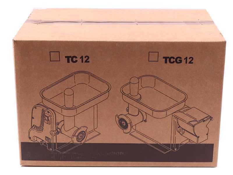 Sirman TCG 12 M.I. Denver - Picadora de carne el&eacute;ctrica - Rallador integrado - Tolva de acero inox