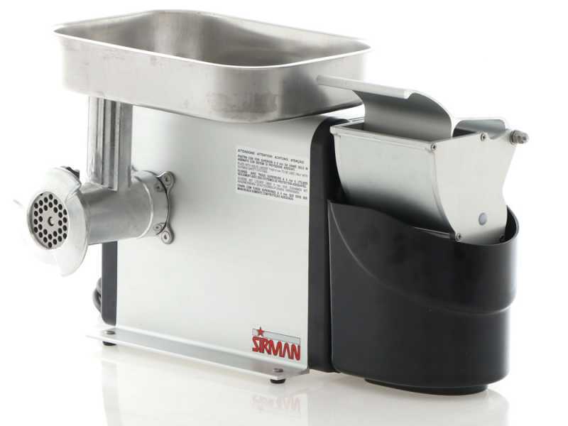 Sirman TCG 12 M.I. Denver - Picadora de carne el&eacute;ctrica - Rallador integrado - Tolva de acero inox