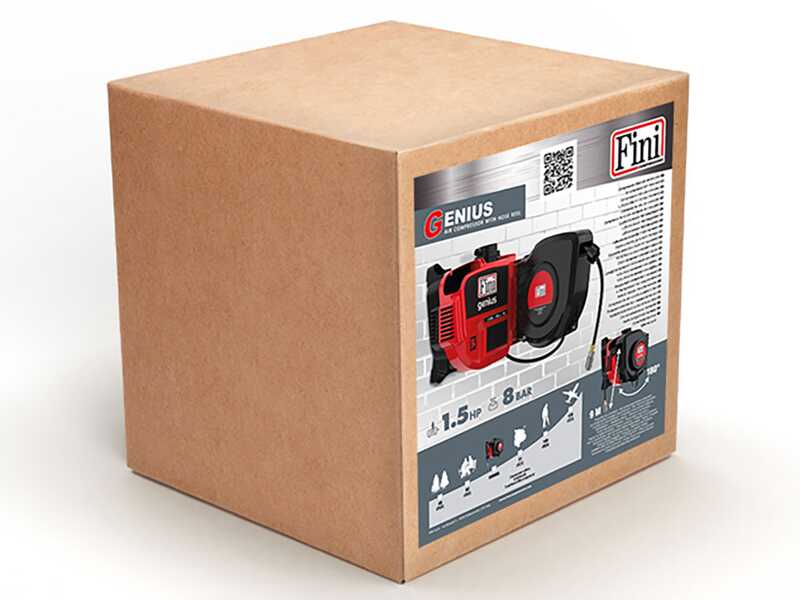 Fini Genius 230/50 - Compresor monof&aacute;sico de pared, sin aceite - Motor 1.5 HP 