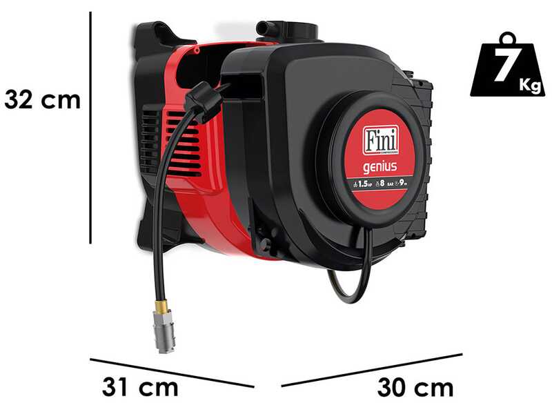 Fini Genius 230/50 - Compresor monof&aacute;sico de pared, sin aceite - Motor 1.5 HP 