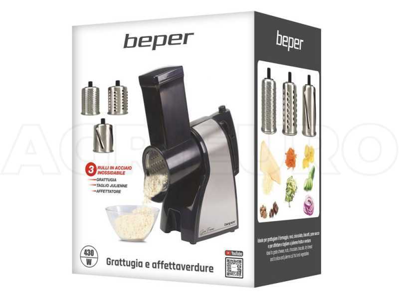 Beper BP 400 - Rallador el&eacute;ctrico para hortalizas - Motor el&eacute;ctrico de 430 W