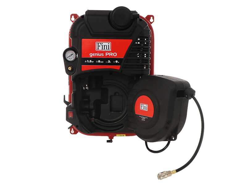 Fini Genius Pro 230/50 - Compresor monof&aacute;sico de pared, sin aceite - Motor 1.5 HP 