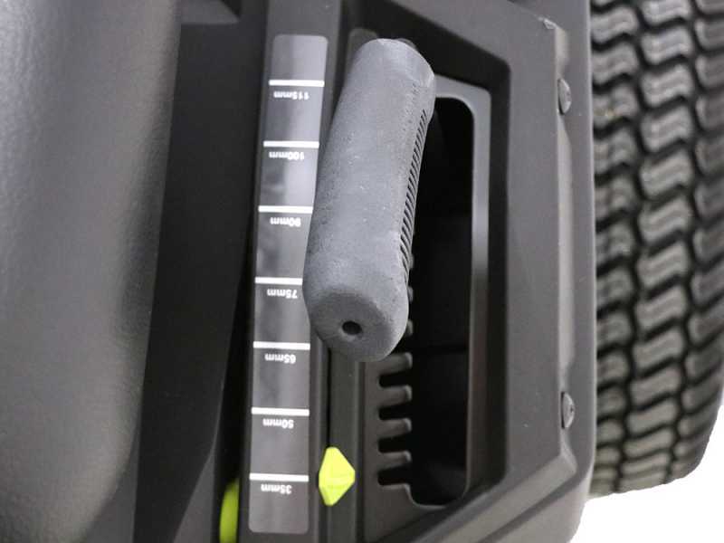 Minirider cortac&eacute;sped de bater&iacute;a Ryobi RM480E - corte mulching - salida lateral - 4x12V de plomo l&iacute;quido