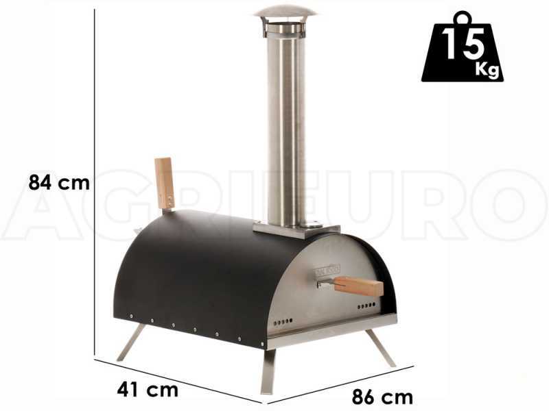 Royal Food WOODSY 13 - Horno de pellets para pizza - Capacidad de cocci&oacute;n: 1 pizza