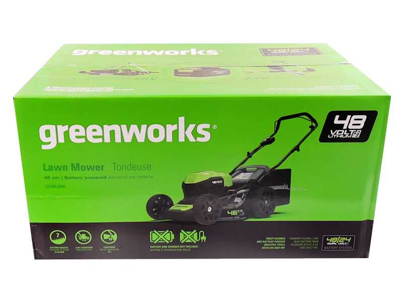 Cortac&eacute;sped de bater&iacute;a Greenworks GD48LM46SP 48 V - 46 cm - SIN BATER&Iacute;AS NI CARGADOR