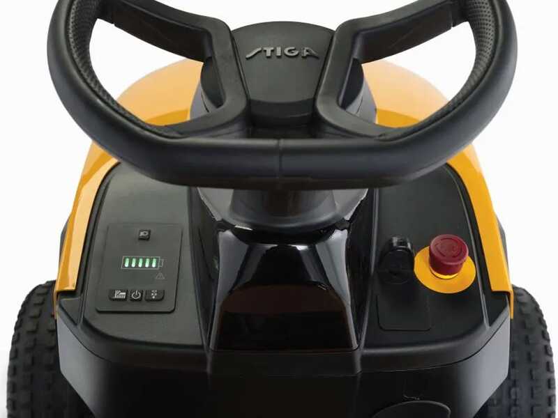 Stiga Estate 384e - Tractor cortac&eacute;sped de bater&iacute;a - Recogedor - Potencia 48V/30Ah