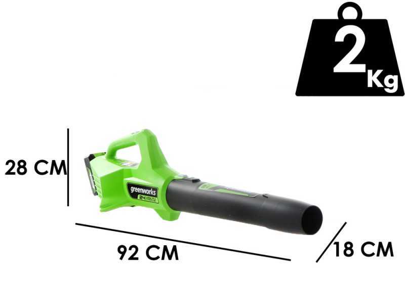 Soplador de bater&iacute;a axial Greenworks G24ABO - SIN BATER&Iacute;A NI CARGADOR