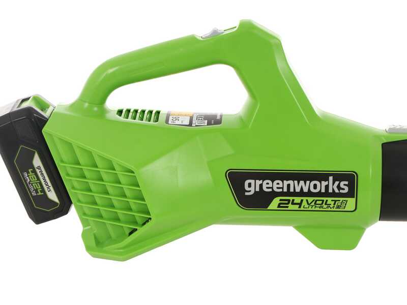 Greenworks G24ABO - Soplador axial de bater&iacute;a 24V 4Ah