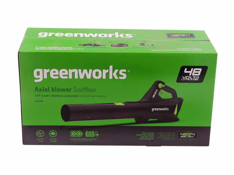 Soplador de bater&iacute;a axial Greenworks G48AB - SIN BATER&Iacute;A NI CARGADOR