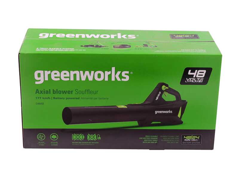 Greenworks G48AB - Soplador axial de bater&iacute;a 48V 2Ah
