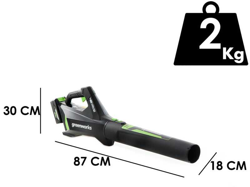 Greenworks G48AB - Soplador axial de bater&iacute;a 48V 2Ah