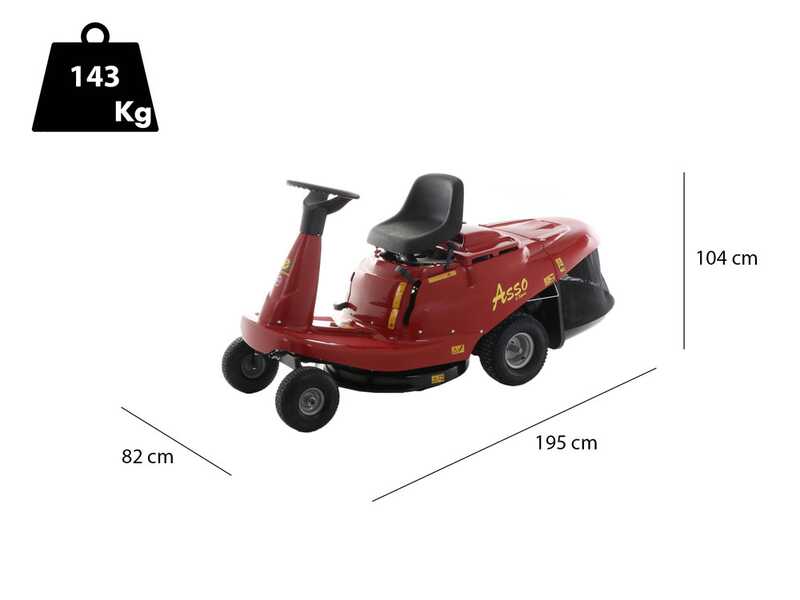 Eurosystems ASSO 67 Mini rider - Tractor cortac&eacute;sped mini rider - Motor B&amp;S 21R5 POWER BUILT 344 cc - 7.7 kW