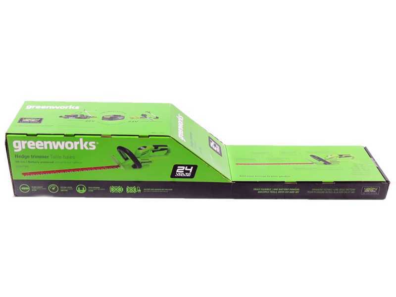 Cortasetos a bater&iacute;a Greenworks G24HT56 24 V - cuchilla de 56 cm - Bater&iacute;a 4 Ah 24 V