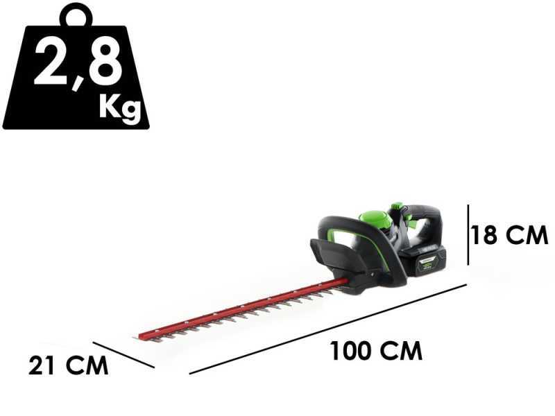 Cortasetos a bater&iacute;a Greenworks G48HT 48 V - cuchilla de 61 cm - Bater&iacute;a 2Ah