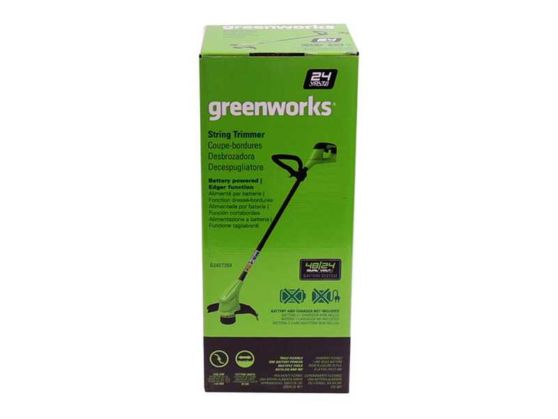 Greenworks G24ST25 - Cortabordes de bater&iacute;a - 24V 4Ah