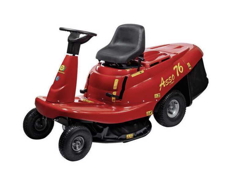 Eurosystems ASSO 76 Mini rider - Minirider cortac&eacute;sped - Cambio mec&aacute;nico de marchas - Ancho de corte 76 cm