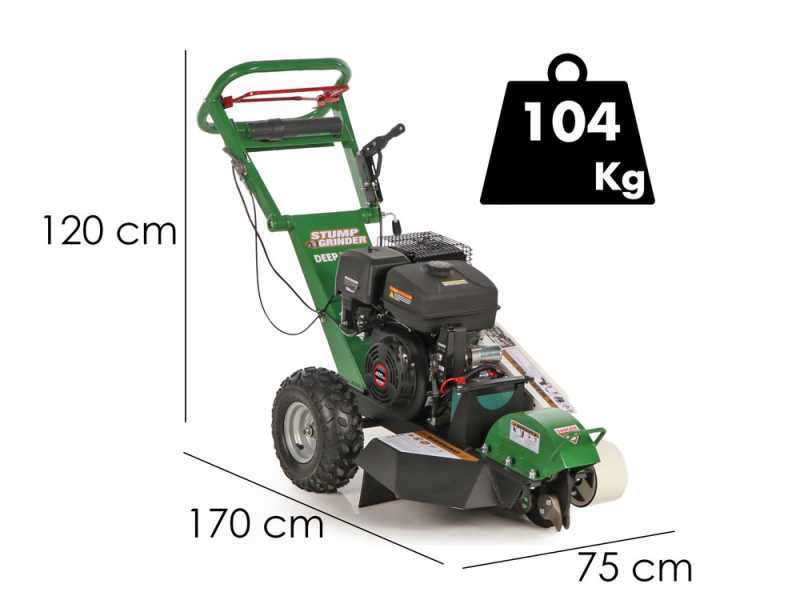GreenBay Deep LE-33 - Destoconadora - Motor Loncin 420 cc con arranque el&eacute;ctrico - Rotor de corte con 8 fresas de carburo de tungsteno
