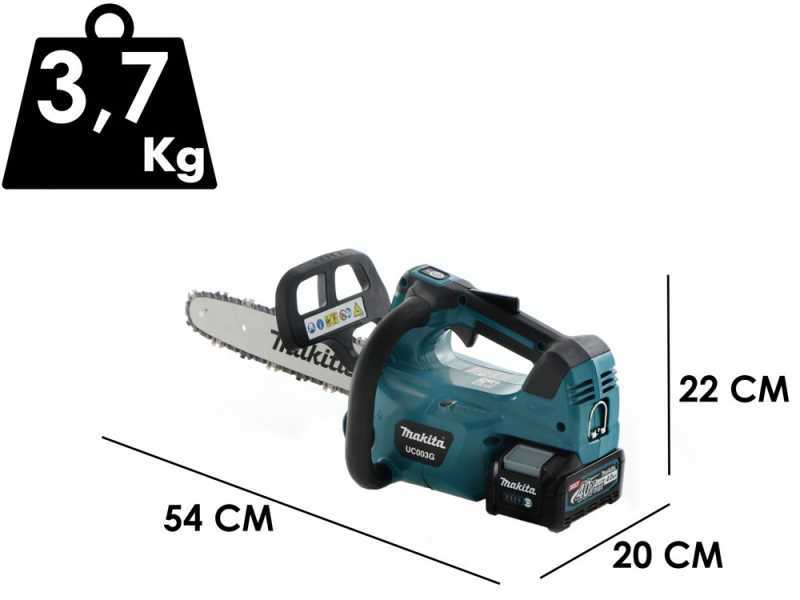 Makita UC003G - Electrosierra de bater&iacute;a 40V 4Ah - Espada de 30 cm