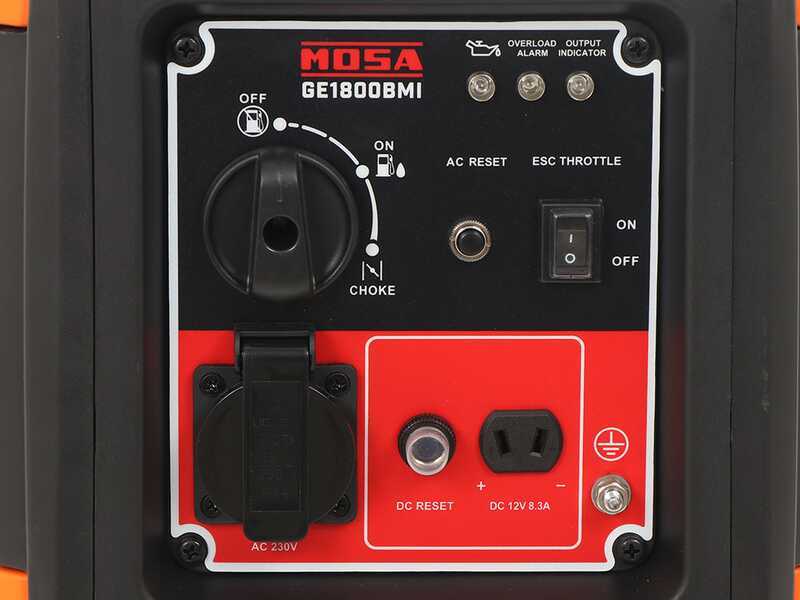 Mosa GE 1800 BMI - Generador de corriente inverter 2 kW - Continua 1.8 kW Monof&aacute;sica