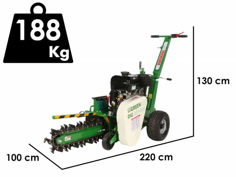GreenBay DIG BSE-600 - Zanjadora de gasolina - B&amp;S XR2100