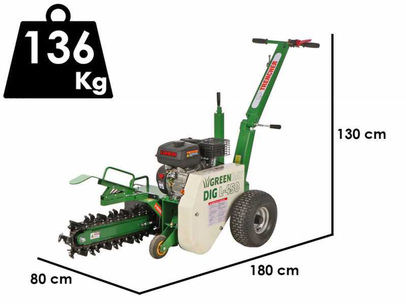 GreenBay DIG L-450 - Zanjadora de gasolina - Loncin 196cc