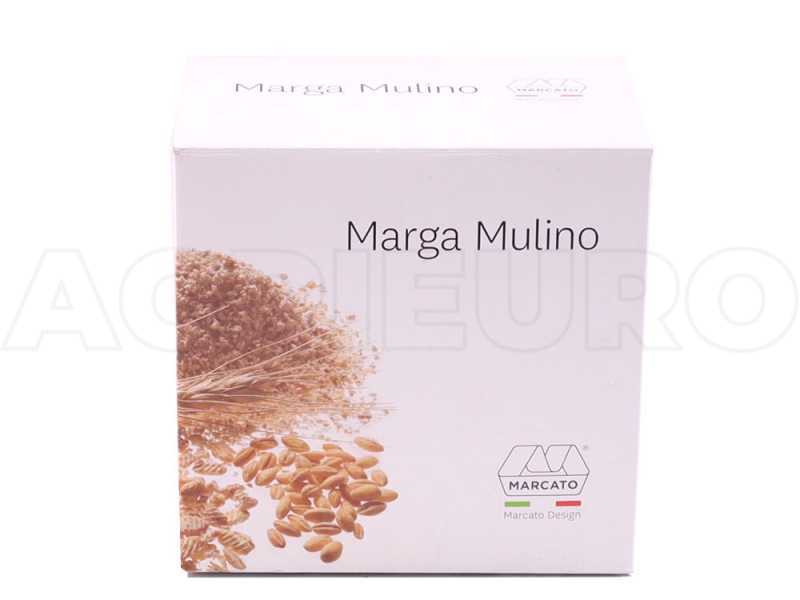 Marcato Marga 180g - Molino para harina y cereales manual con rodillos de acero inoxidable