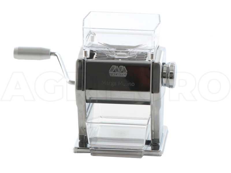 Marcato Marga 180g - Molino para harina y cereales manual con rodillos de acero inoxidable