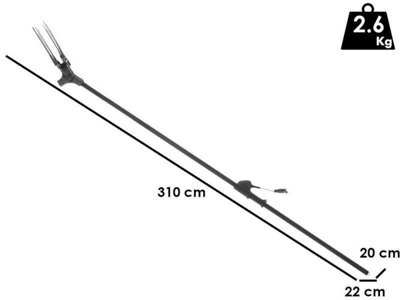 Vareador de aceitunas a bater&iacute;a Aima Twist Standard 210-310 cm - P&eacute;rtiga en aluminio + prolongaci&oacute;n