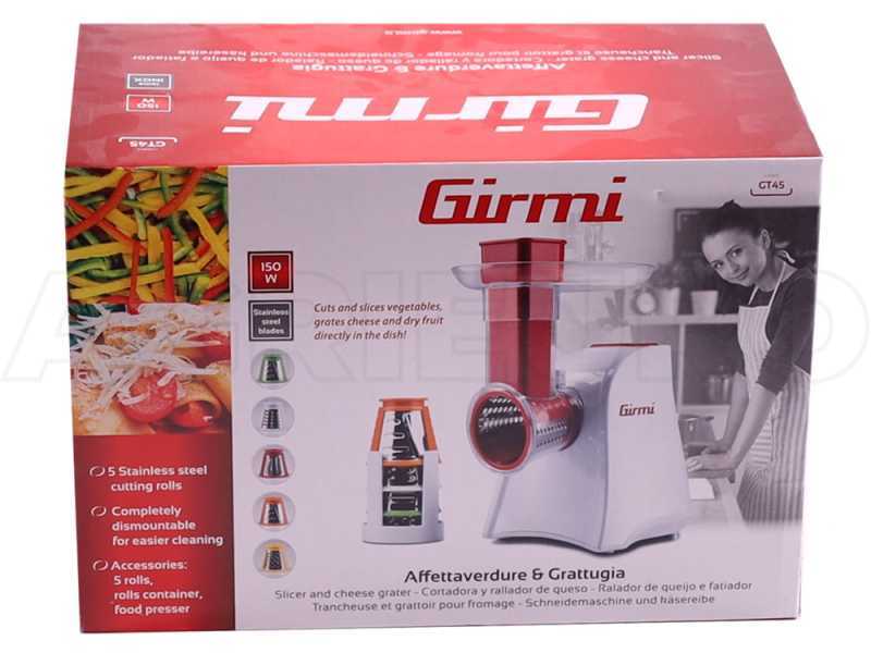 Girmi GT4500 - Rallador Cortador de Verduras El&eacute;ctrico 150 W