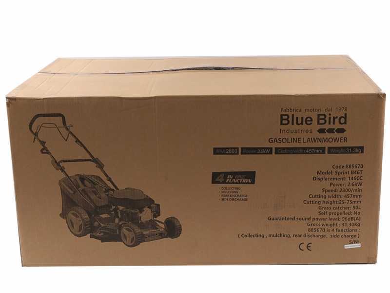 Cortac&eacute;sped autopropulsado Blue Bird Sprint B46 T - 4 en 1 - Corte de 46 cm