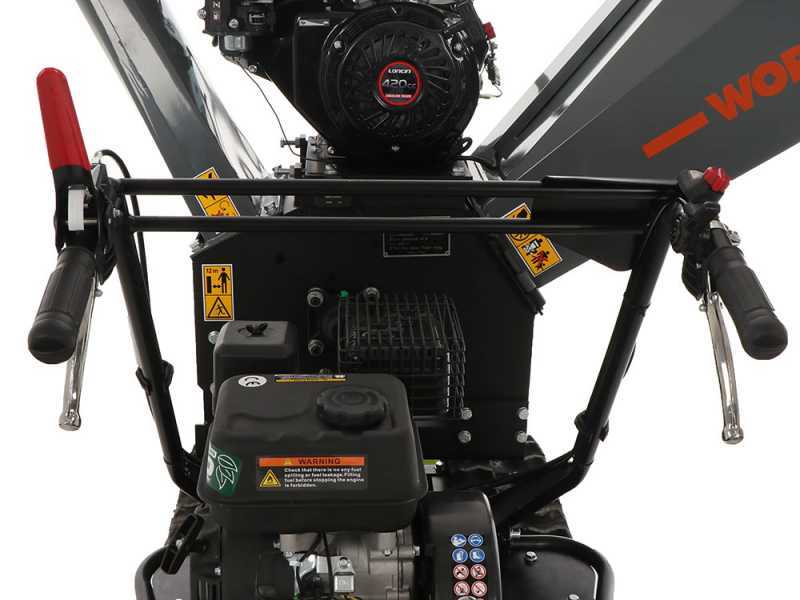 Wortex Tiger D420/120L - Biotrituradora de gasolina con base de orugas - Motor Loncin D420