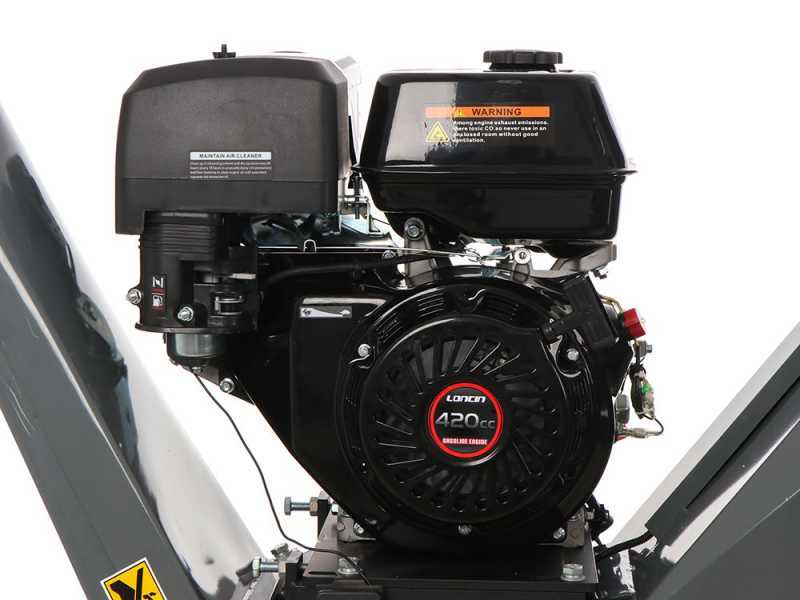 Wortex Tiger D420/120L - Biotrituradora de gasolina con base de orugas - Motor Loncin D420